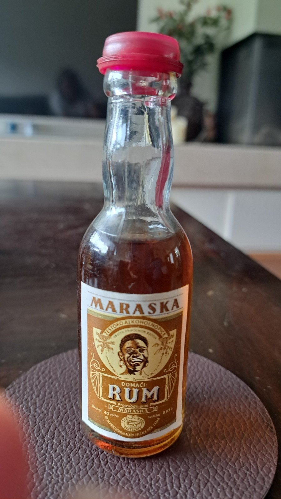 Maraska Domaci Rum Miniatuurflesje - 0.05L, 40% vol, Ophalen of Verzenden, Zo goed als nieuw