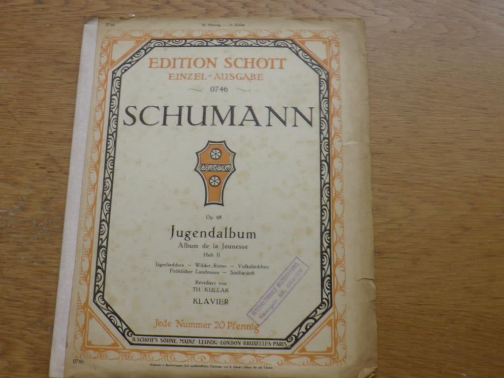 Schumann - jugendalbum 2 - piano, Gebruikt, Klassiek, Ophalen of Verzenden, Artiest of Componist