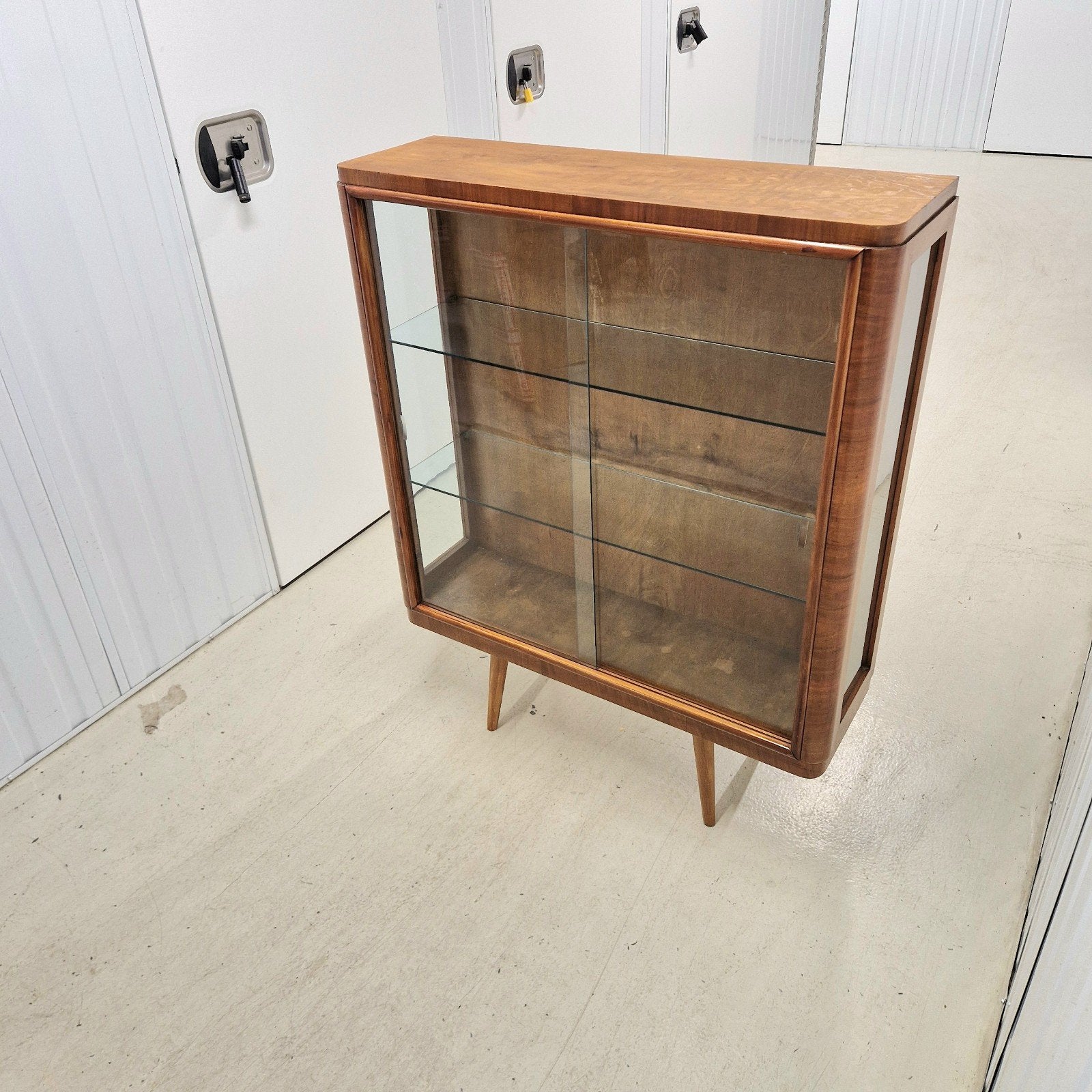 Vitrinekast jaren 50 60, Huis en Inrichting, Kasten | Vitrinekasten, Gebruikt, Ntp, 50 tot 100 cm, Minder dan 100 cm
