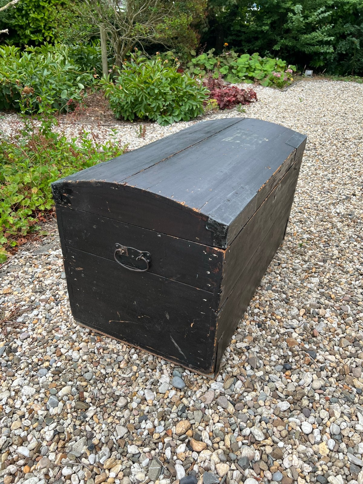 Vintage Grote Houten Kist / Reiskist / Zeemanskist, Ophalen, 50 – 75, Gebruikt, 50 tot 100 cm