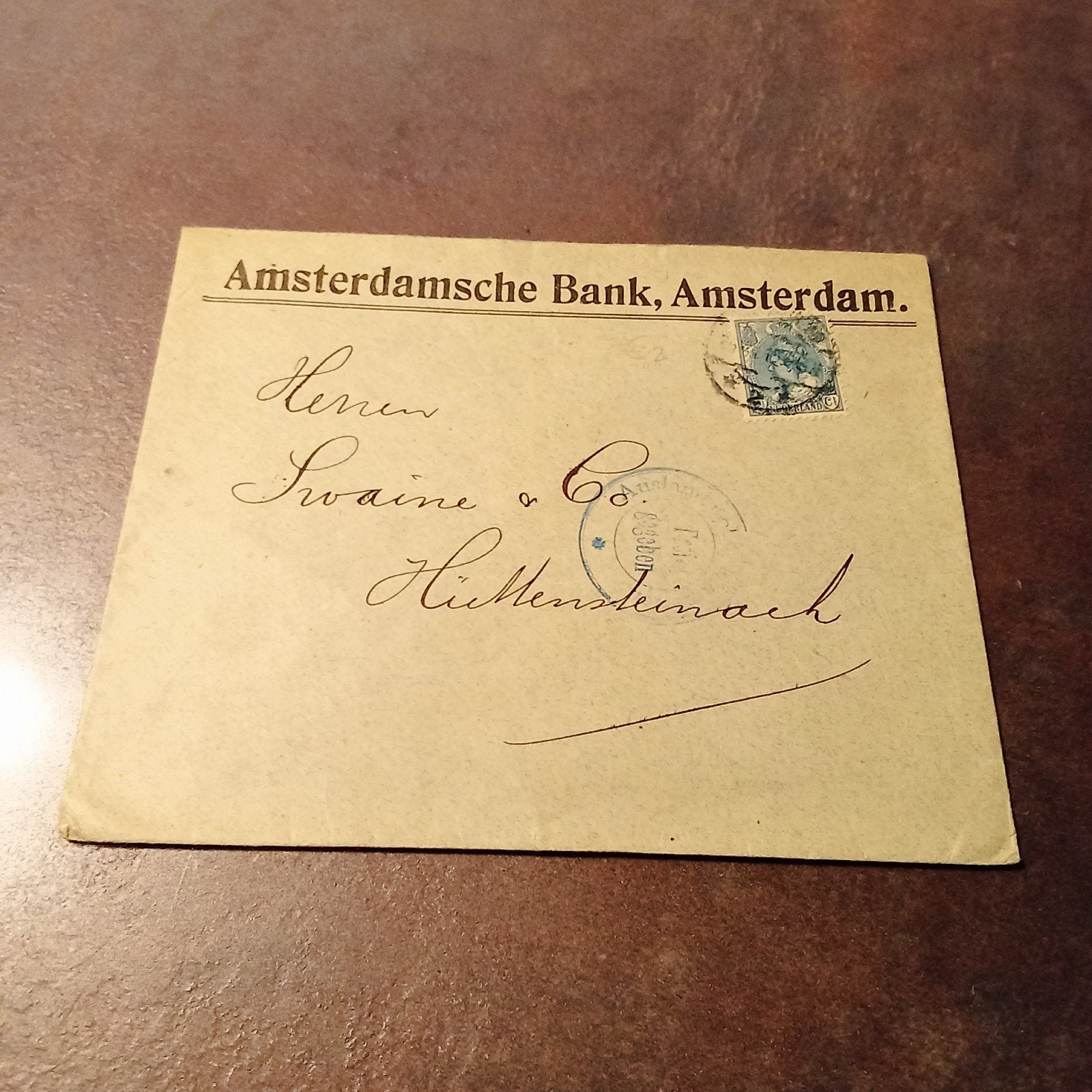Militaire Censuur brief 1ste W.O. Amsterdam Bank., Verzamelen, Ophalen of Verzenden, Overige soorten, Nederland