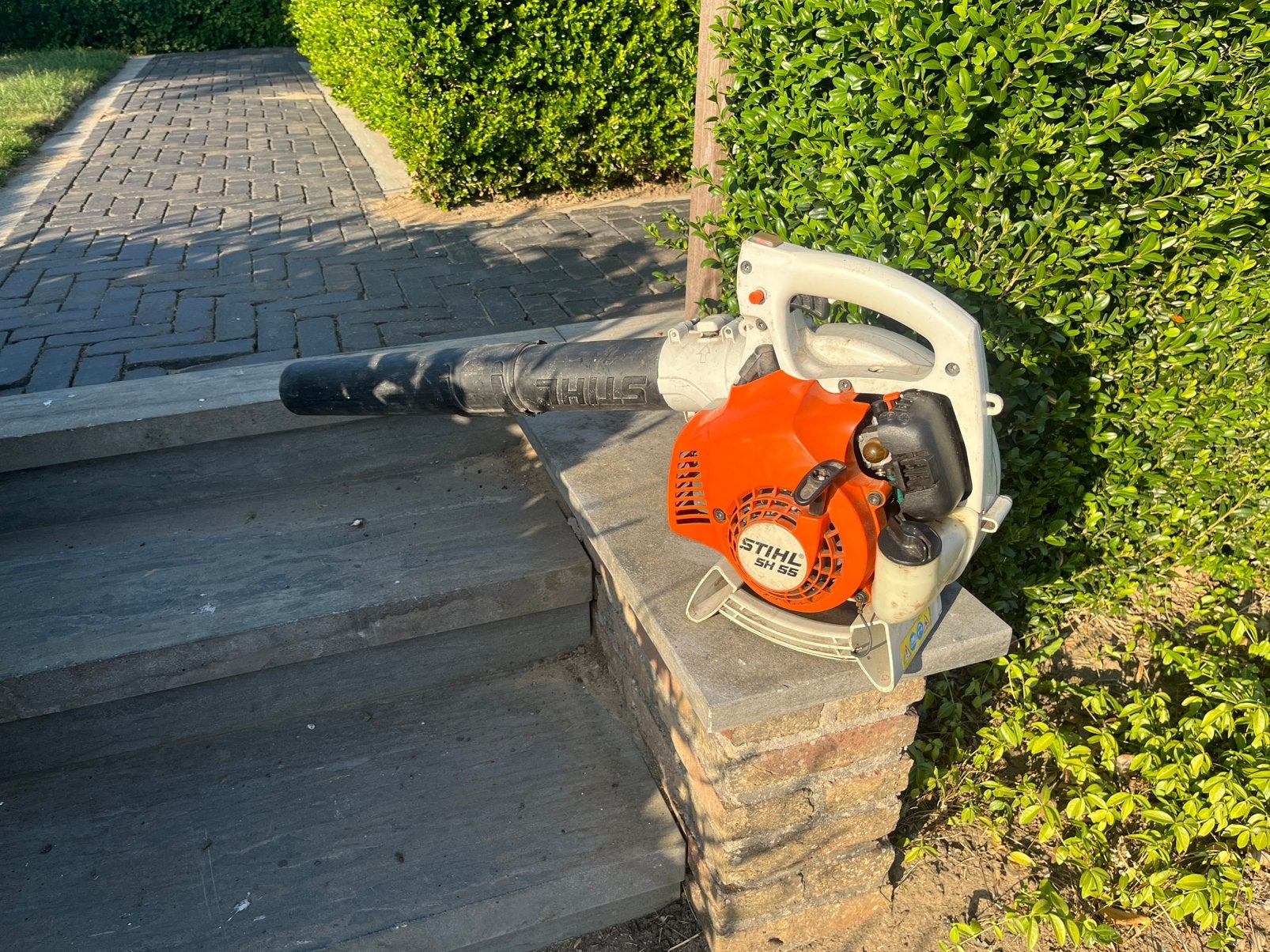 Stihl handgedragen bladblazer, Tuin en Terras, Bladblazers, Ophalen, Benzine, Gebruikt, Handgedragen