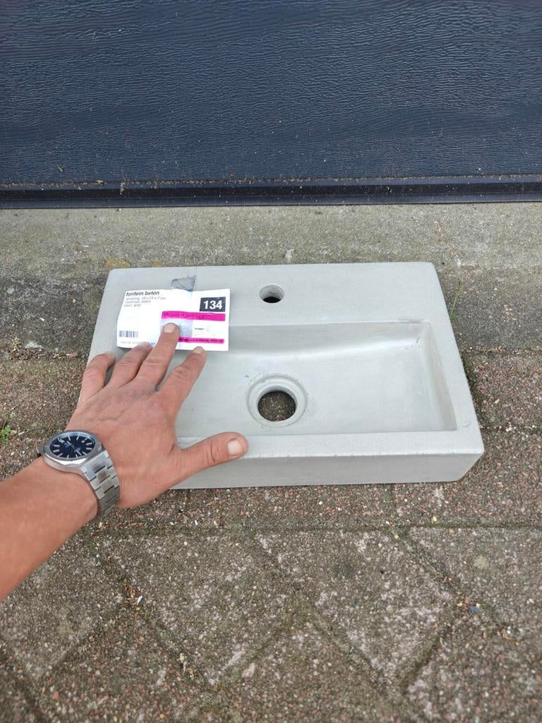 Wasbak beton, Doe-het-zelf en Verbouw, Sanitair, Ophalen of Verzenden