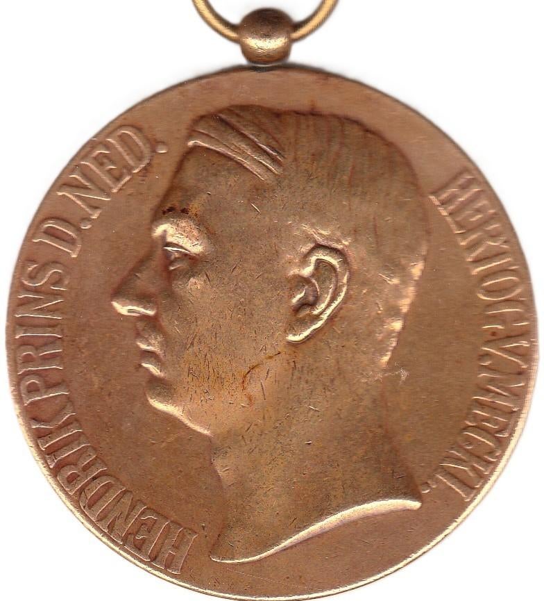 HENDRIK PRINS D.NED. HERTOG V MECKEL GEW. FRIESLAND GORREDYK, Postzegels en Munten, Penningen en Medailles, Ophalen of Verzenden