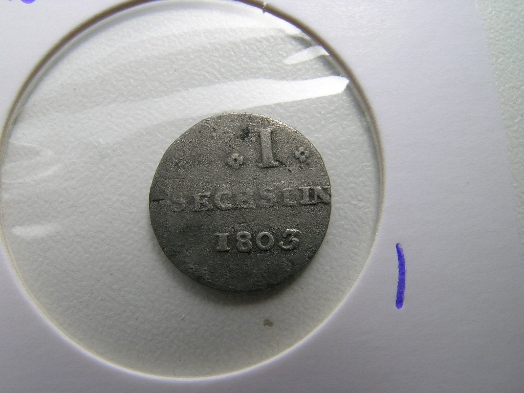 Sechsling 1803 Hamburg, Ophalen of Verzenden, Duitsland, Losse munt