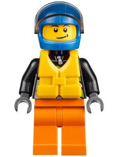 LEGO City cty0542 Xtreme Powerboat Driver, Male, Brown, Lego, Ophalen of Verzenden, Minifiguur, City