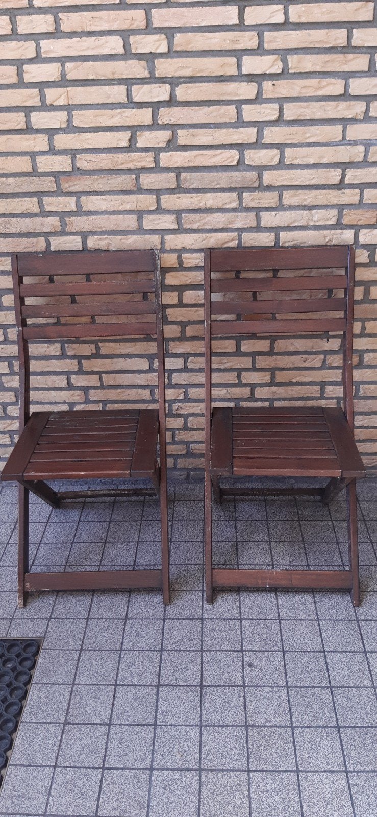2  tuinstoelen bistrostoelen hout applaro inklapbaar, Ophalen, Gebruikt, Hout, Inklapbaar