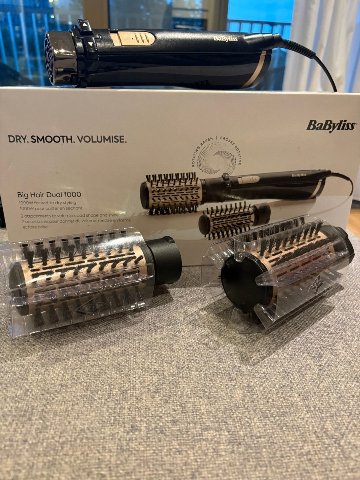 Babyliss big hair dual, Ophalen of Verzenden, Zo goed als nieuw, Föhn of Haardroger