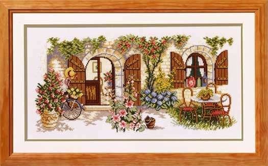 Borduurpakket Summer Courtyard 70486, ., Nieuw, Ophalen of Verzenden, .