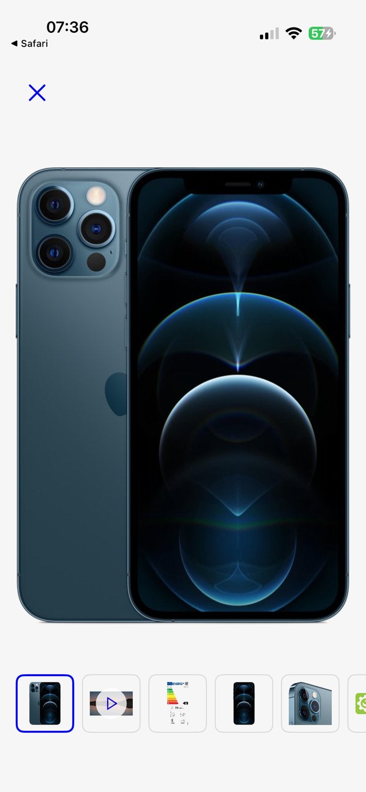 Iphone 12 pro 128 gb blue, Telecommunicatie, Mobiele telefoons | Apple iPhone, Ophalen, 128 GB, Blauw, Zo goed als nieuw