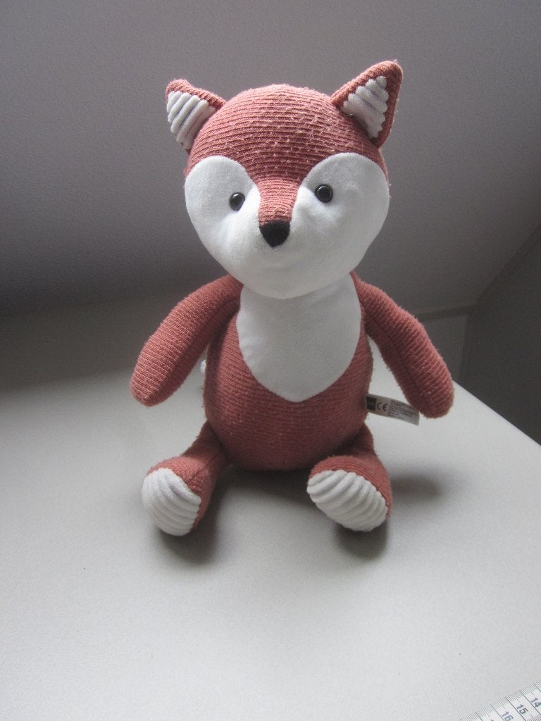 Hema 15.10.0076 roest-wit pluche stoffen vos knuffel 40cm, Kinderen en Baby's, Speelgoed | Knuffels en Pluche, Hema, Overige karakters