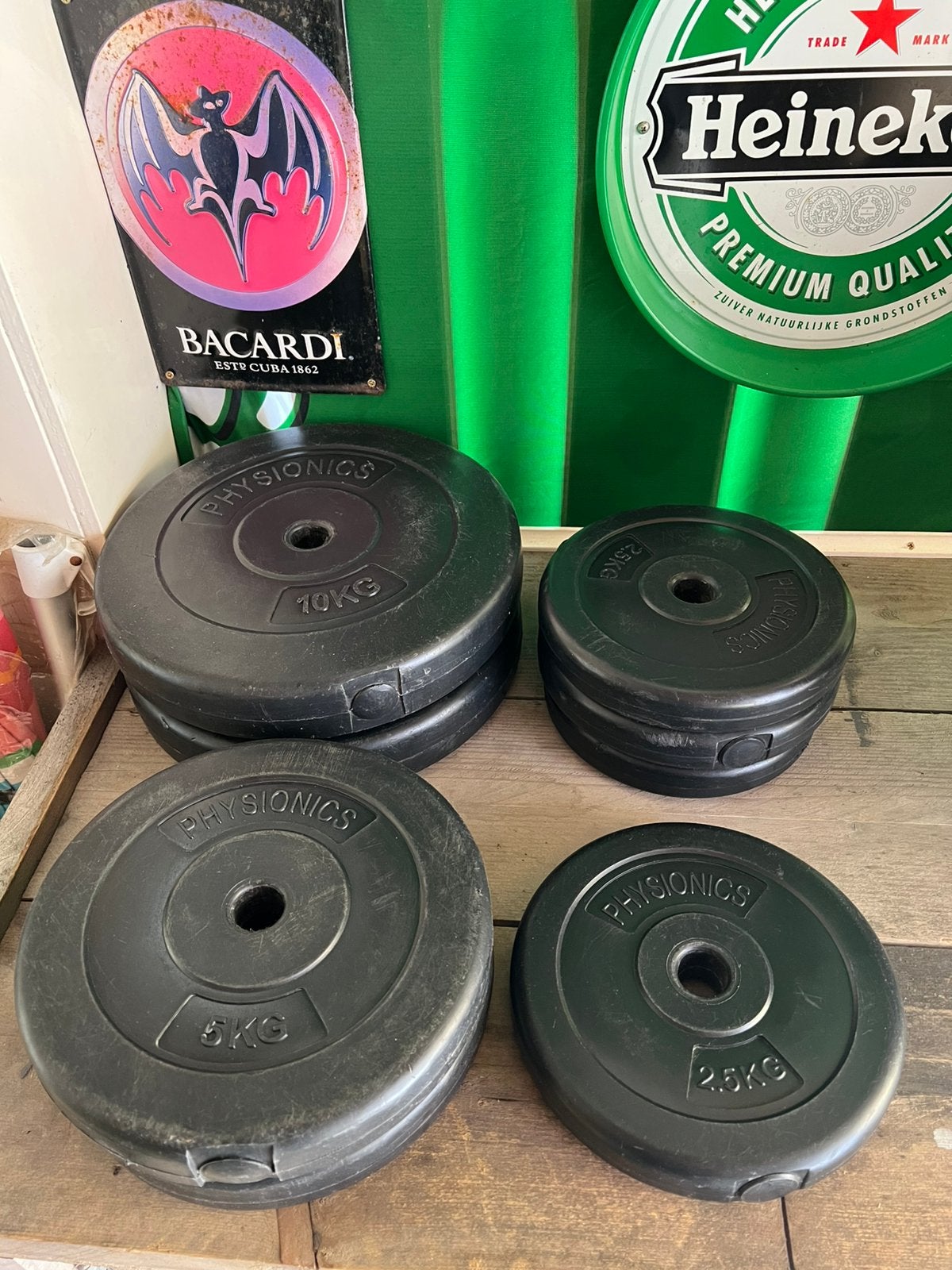 Halter gewichten set losse schijven 30mm, Ophalen, Zo goed als nieuw