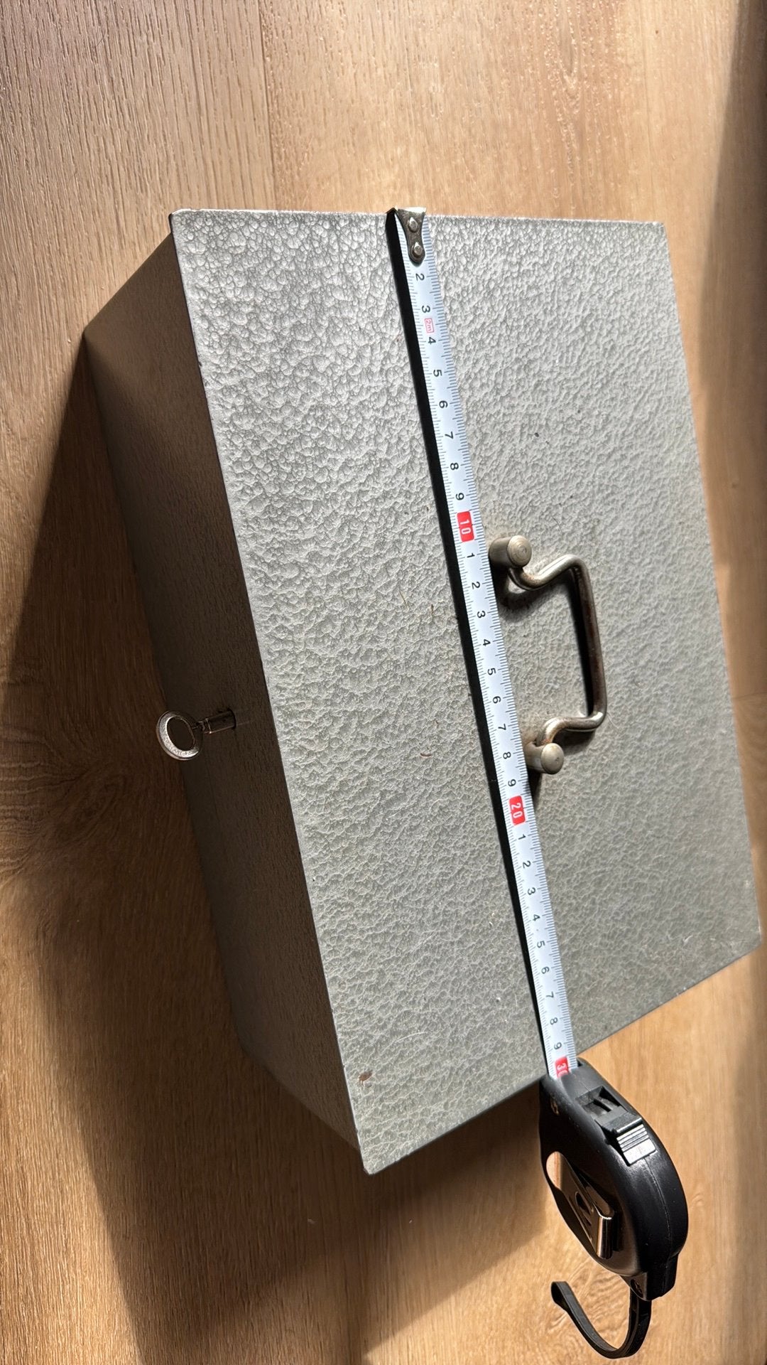 Metalen geldkist vintage, Ophalen of Verzenden, Gebruikt, Metaal of Blik