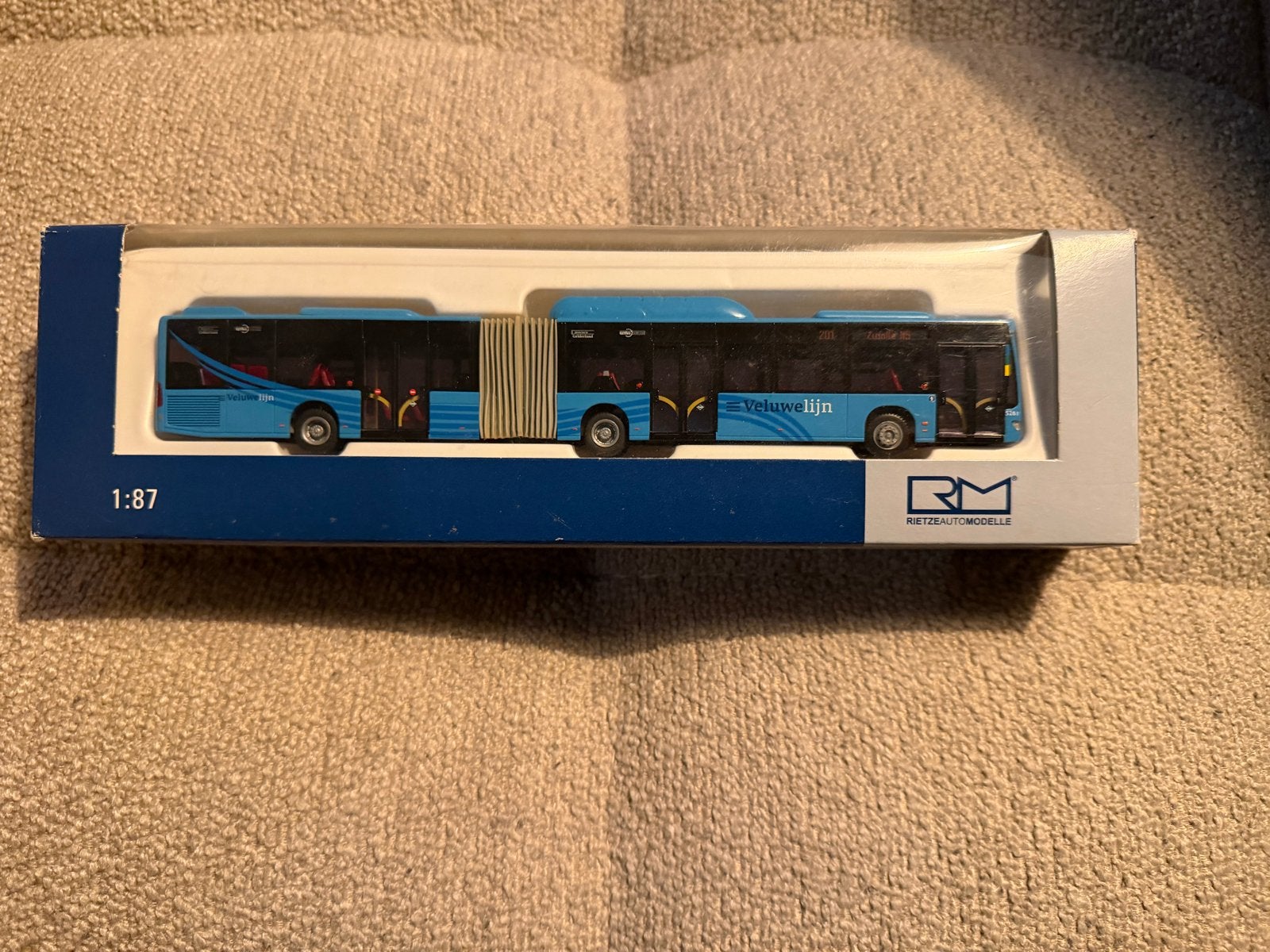 Rietze Veluwelijn gelede bus 1:87 - Rechter spiegel ontbreek, Hobby en Vrije tijd, Overige merken, Gebruikt, 1:50 of kleiner, Overige typen
