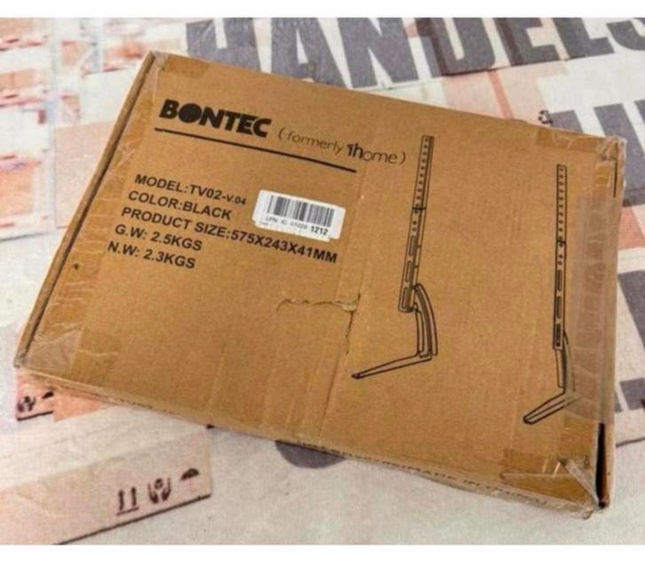 BONTEC Universele tafel- en bureauvoet, tv-standaard 22”-65”, Audio, Tv en Foto, Televisiebeugels, Nieuw, Ophalen of Verzenden