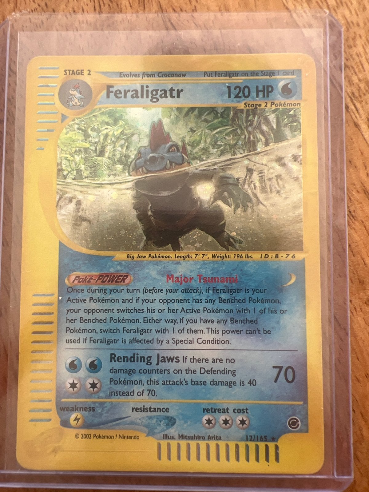 Pokémon Feraligatr 12/165 Expedition Base Set, Ophalen of Verzenden, Gebruikt, Losse kaart