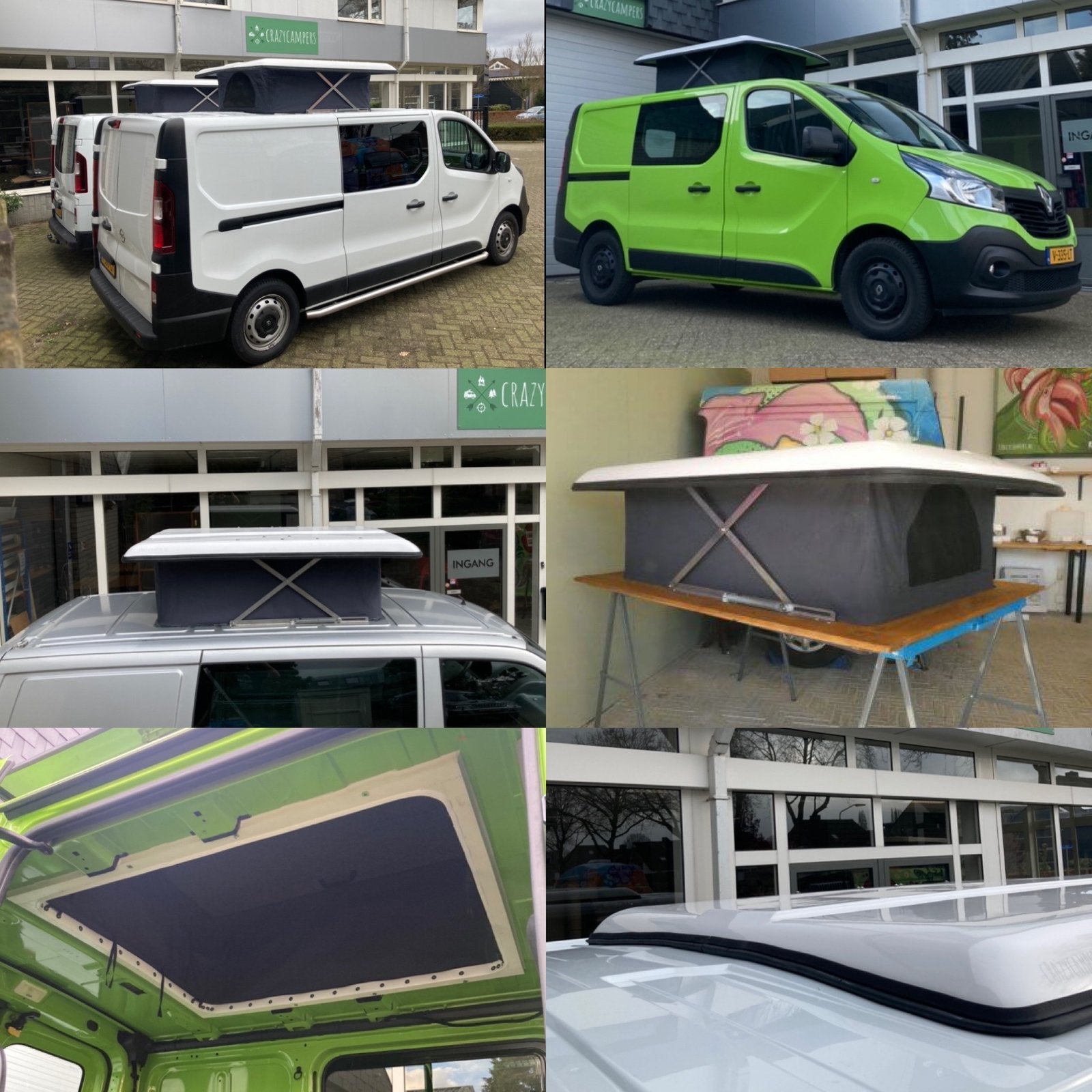 Hefdak / pop-up dak + installatievideo | Past op elke bus, ., Nieuw, Ophalen of Verzenden, Crazycampers