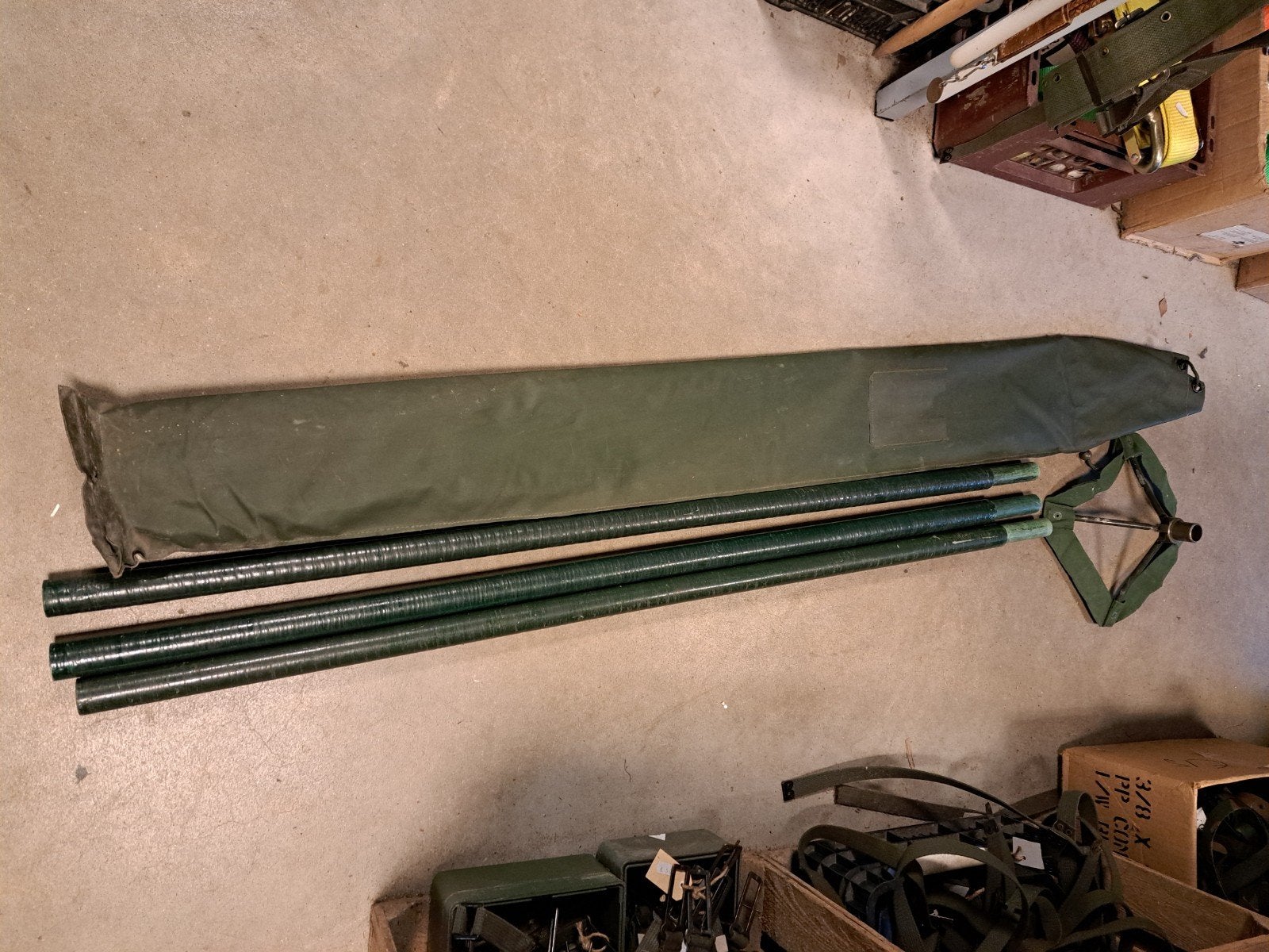 Militaire Camouflagestokken Set (3x GFK Paal + Spreidkop + T, Ophalen of Verzenden, X, Nederland, Landmacht