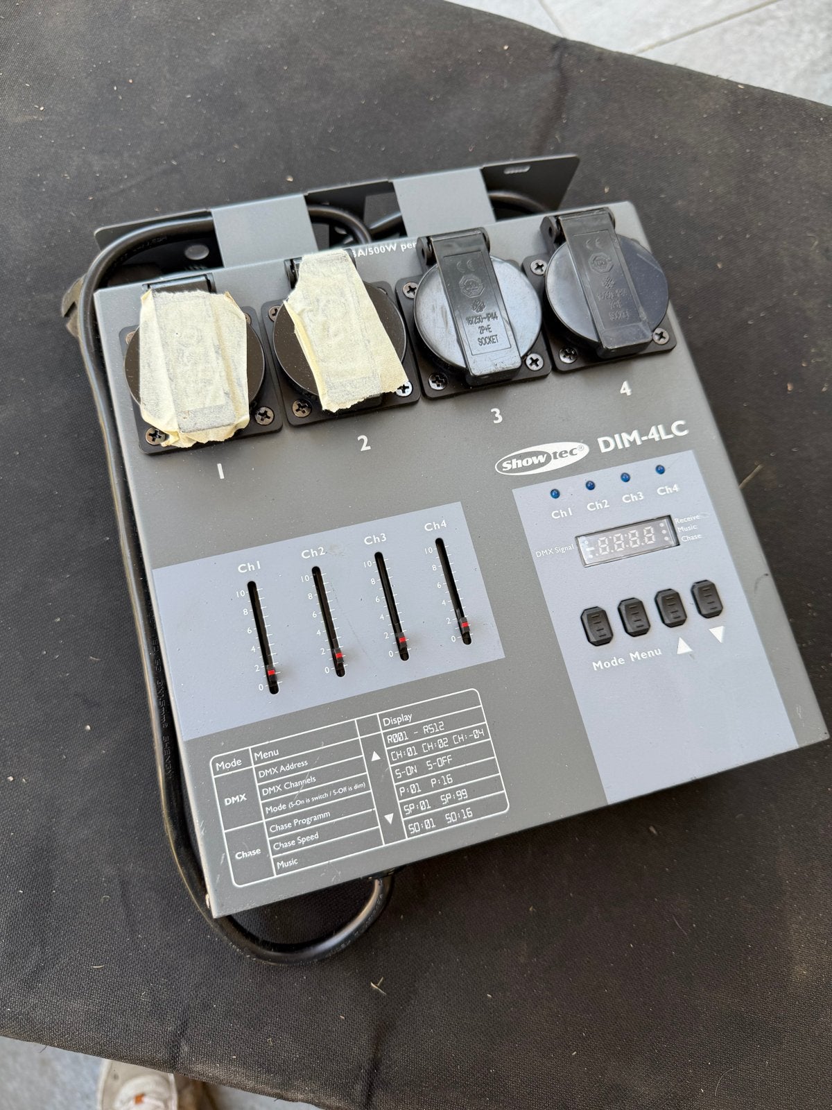 Showtec DIM-4LC DMX Lichtdimmer Powerpack, Ophalen, Gebruikt, Licht
