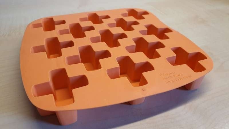 1 vorm, 13 ijsblokjes, ijsklontjes, IKEA, oranje, flexibel, Huis en Inrichting, Ophalen of Verzenden
