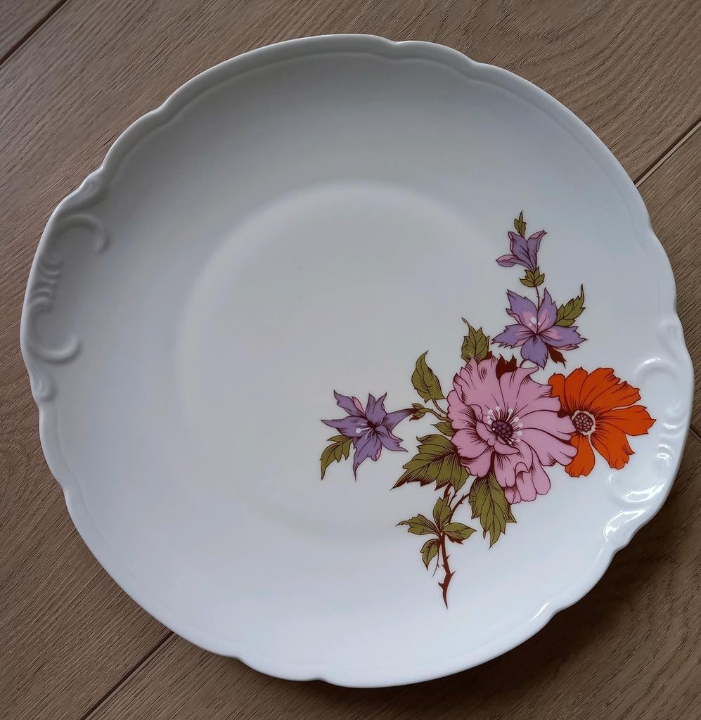 Vintage Bavaria Germany schaal met bloemen, Antiek en Kunst, Antiek | Servies los, Ophalen of Verzenden