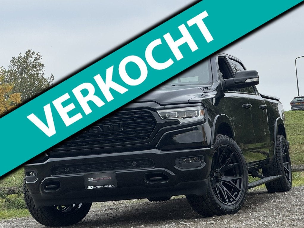 Dodge RAM 1500 LIMITED 5.7L V8, LUCHTV, PANO, 360, ACC, HUD,, Auto's, Automaat, Gebruikt, 5654 cc, Zwart