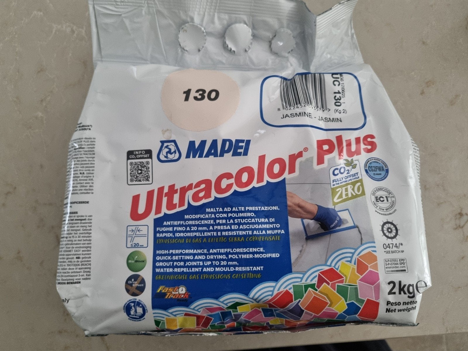 Mapei Ultracolor Plus Voegmortel - Jasmijn 2kg, Ophalen, Overige materialen, Overige typen, Nieuw