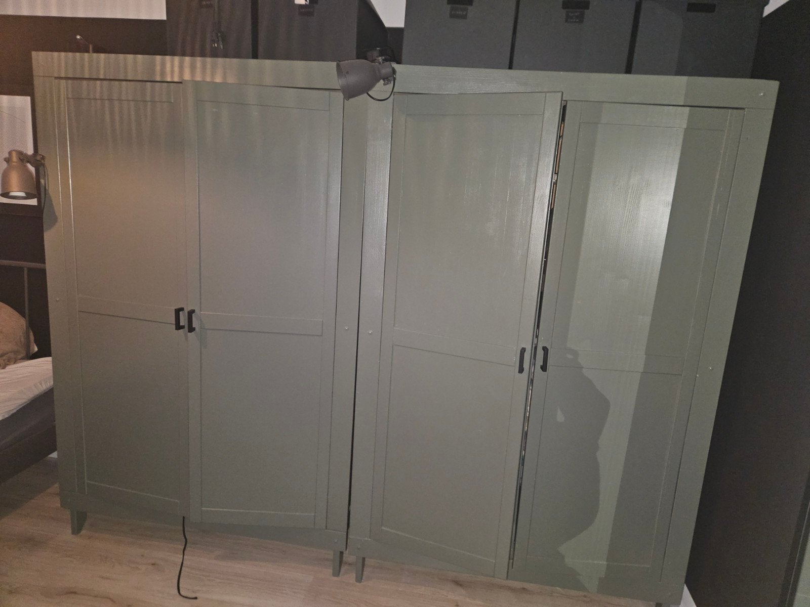 IKEA Massief Grenen Kledingkasten - Zelf Geschilderd, Ophalen, Met deur(en), Gebruikt, 100 tot 150 cm
