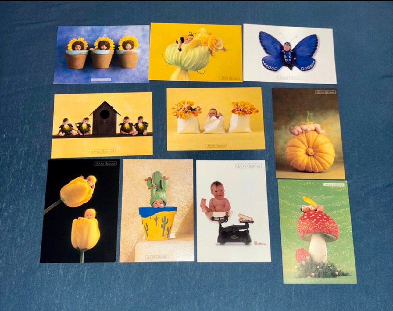 Set Vintage 10 Anne Geddes Ansichtkaarten 1999 🎀, Verzenden