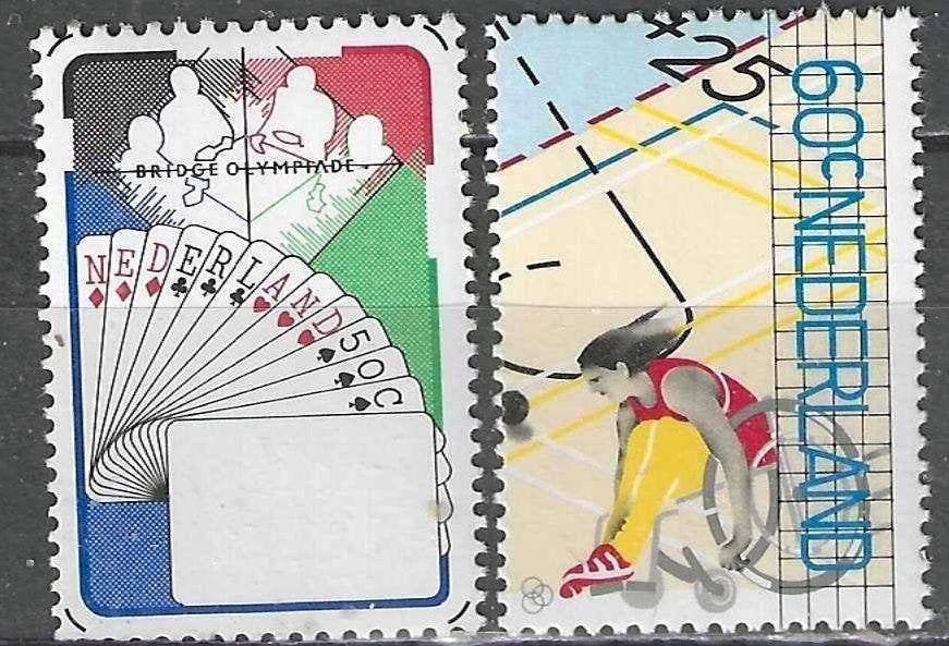 Nederland 1980 - Yvert 1133-1134 - Bridge en Basketbal  (PF), Postzegels en Munten, Postzegels | Nederland, Verzenden, Postfris