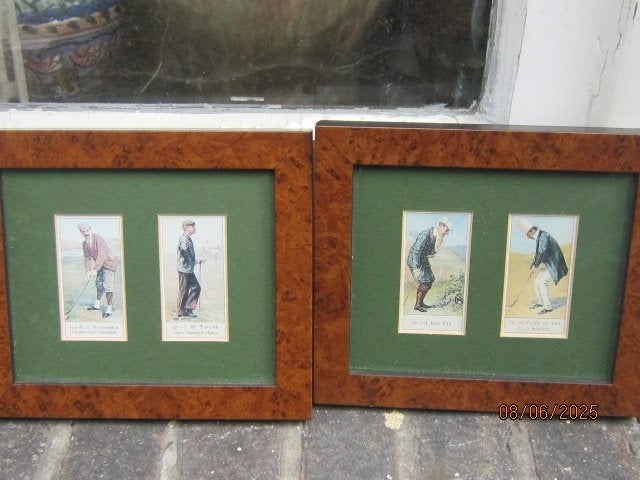 2 Leuke Engelse Mini schilderijtjes van GOLF, Ophalen, Overige typen