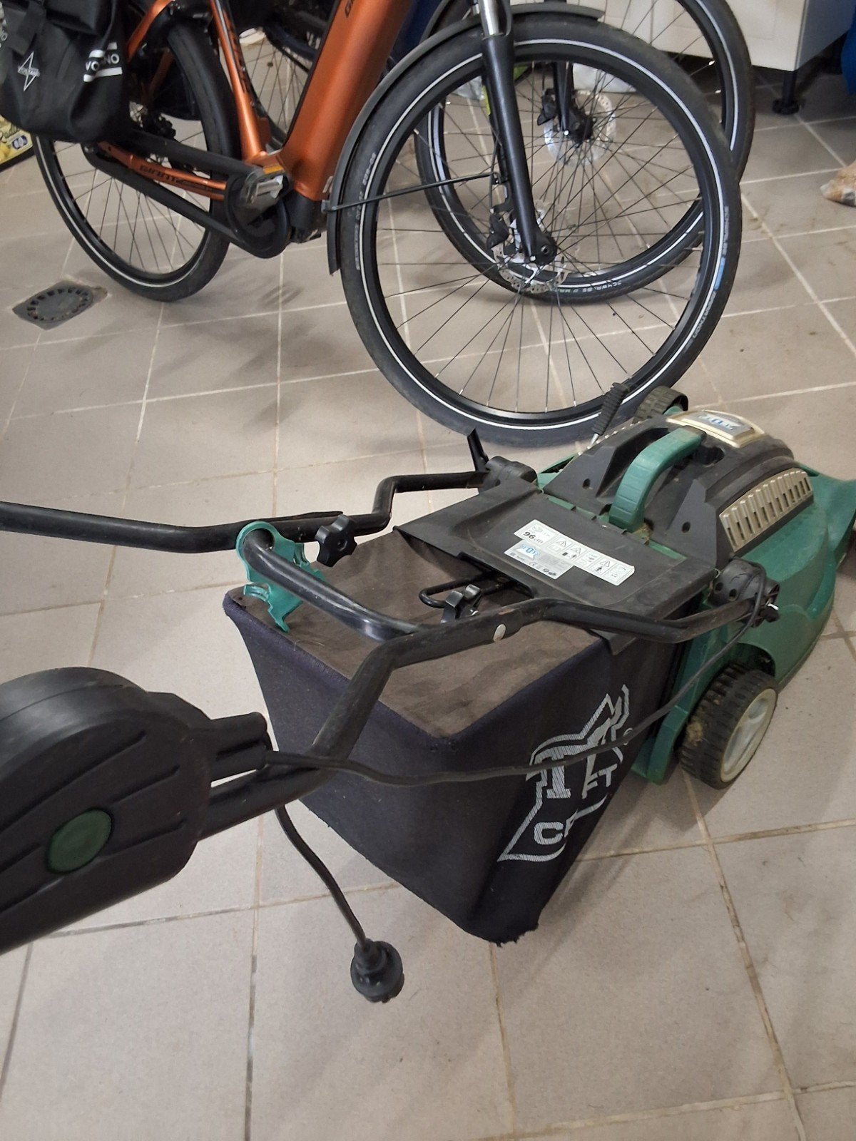 Top Craft Grasmaaier - Gebruikt, Goede Staat,, Tuin en Terras, Ophalen, Gebruikt, Elektrische grasmaaier, Opvangzak