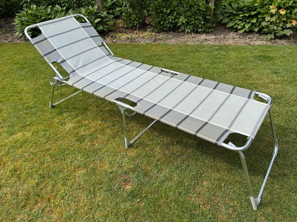 Flamenco Super ligbed - 70x220cm, inklapbaar, Ophalen, Zo goed als nieuw, Campingstoel