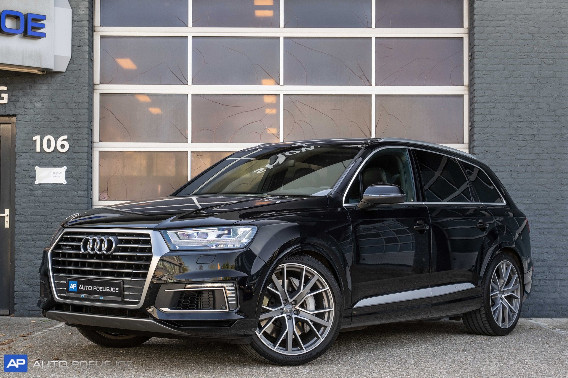 Audi Q7 3.0 TDI e-tron quattro Sport Pano, Luchtvering, Spor, Automaat, Gebruikt, 2420 kg, Zwart