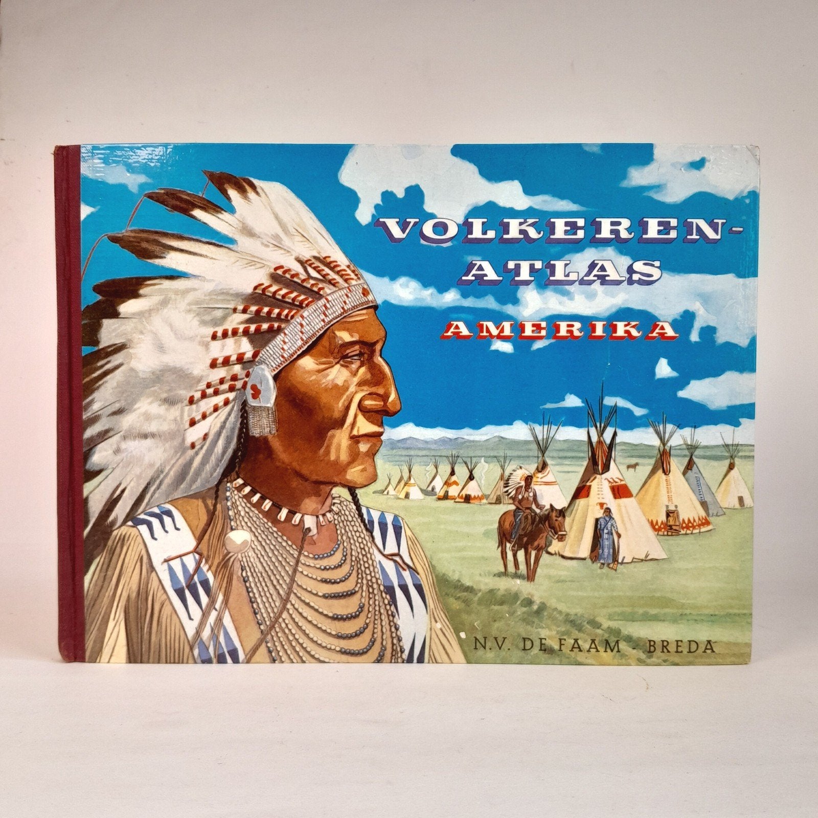 Plaatjesalbum - Volkeren Atlas Amerika - 1952, Ophalen of Verzenden, Gelezen