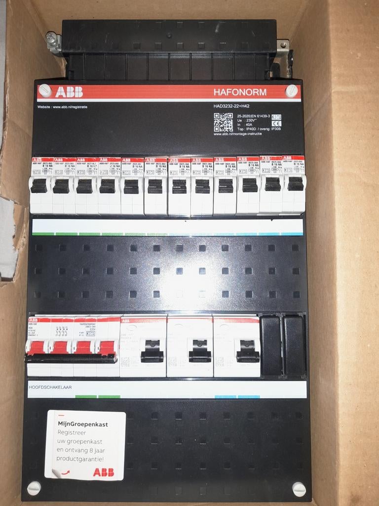 MEIAANBIEDING!!! GROEPENKAST ABB INCLUSIEF MONTAGE 500E, Ophalen of Verzenden, Nieuw, Overige typen