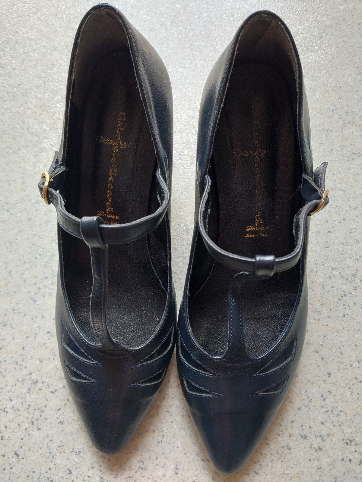 Donkerblauwe pumps met bandje - Maat 38, Ophalen, Gedragen, Blauw, Pumps