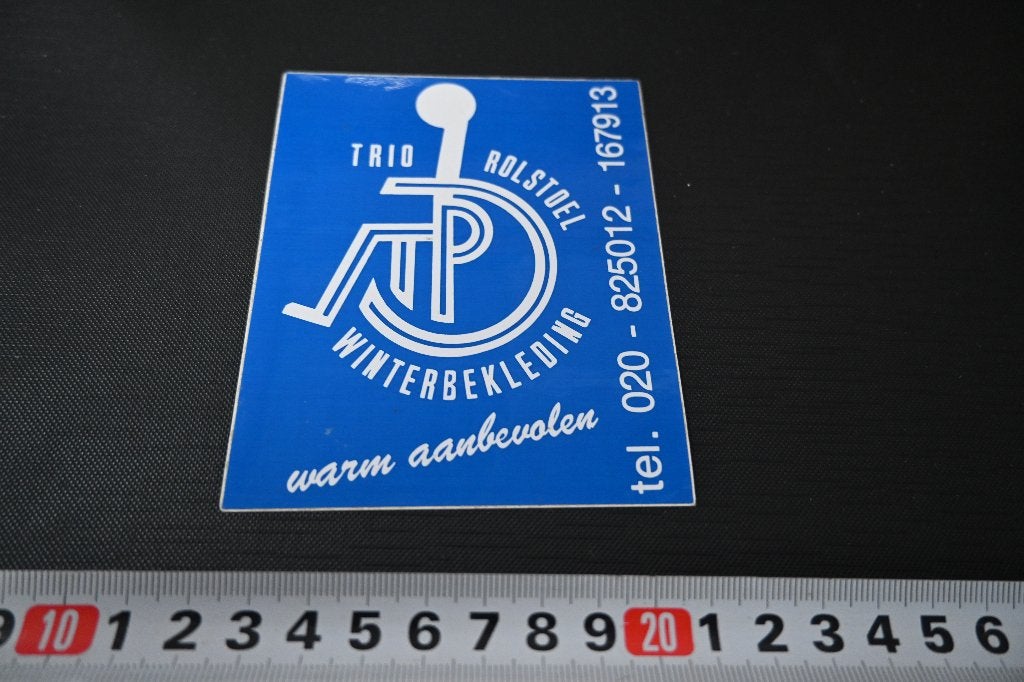 sticker Amsterdam TRIO ROLSTOEL Winterbekleding warm aanbevo, Ophalen of Verzenden, Zo goed als nieuw