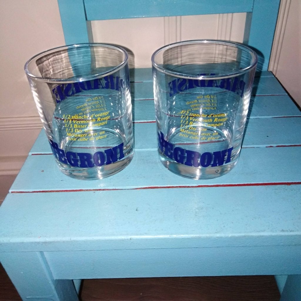 Paradise Negroni cocktail glazen 2 stuks, Verzamelen, Glas en Borrelglaasjes, Ophalen, Zo goed als nieuw, Overige typen