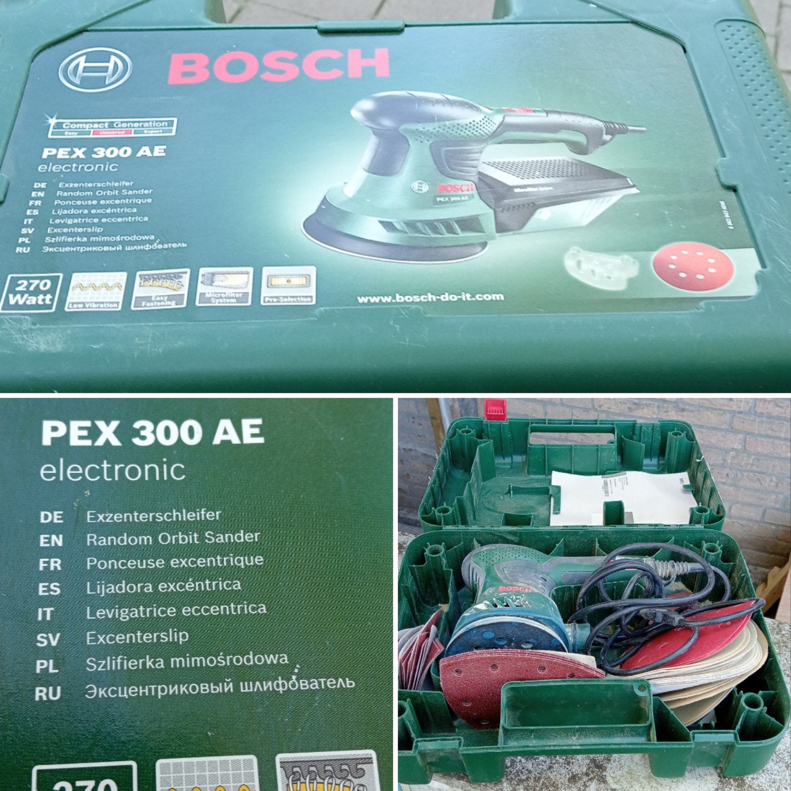 Bosch schuurmachine met schijf, Ophalen, Minder dan 600 watt, Overige typen