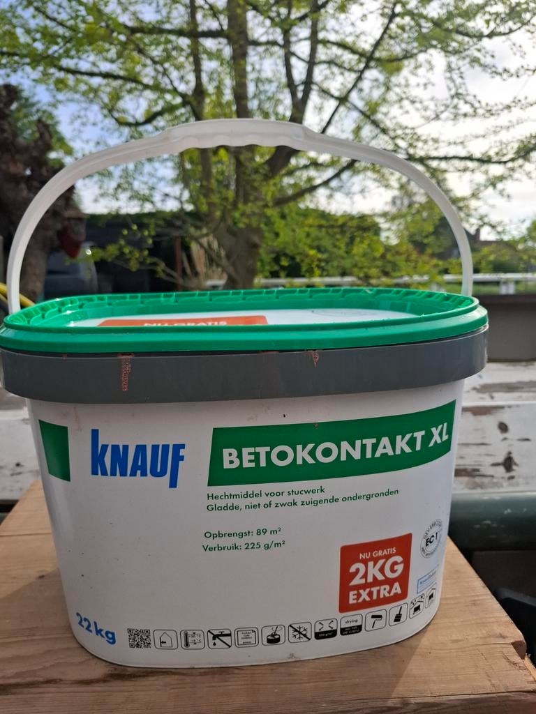 Knauf Betokontakt XL Hechtmiddel 11kg, Doe-het-zelf en Verbouw, Verf, Beits en Lak, Ophalen of Verzenden, Zo goed als nieuw, Wit