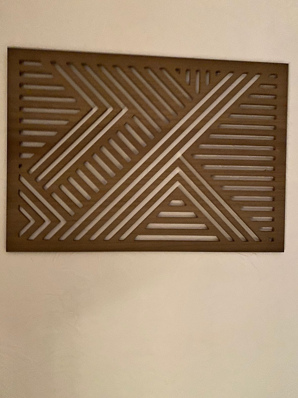 Wand decoratie, Ophalen, Hout, Zo goed als nieuw, Bruin