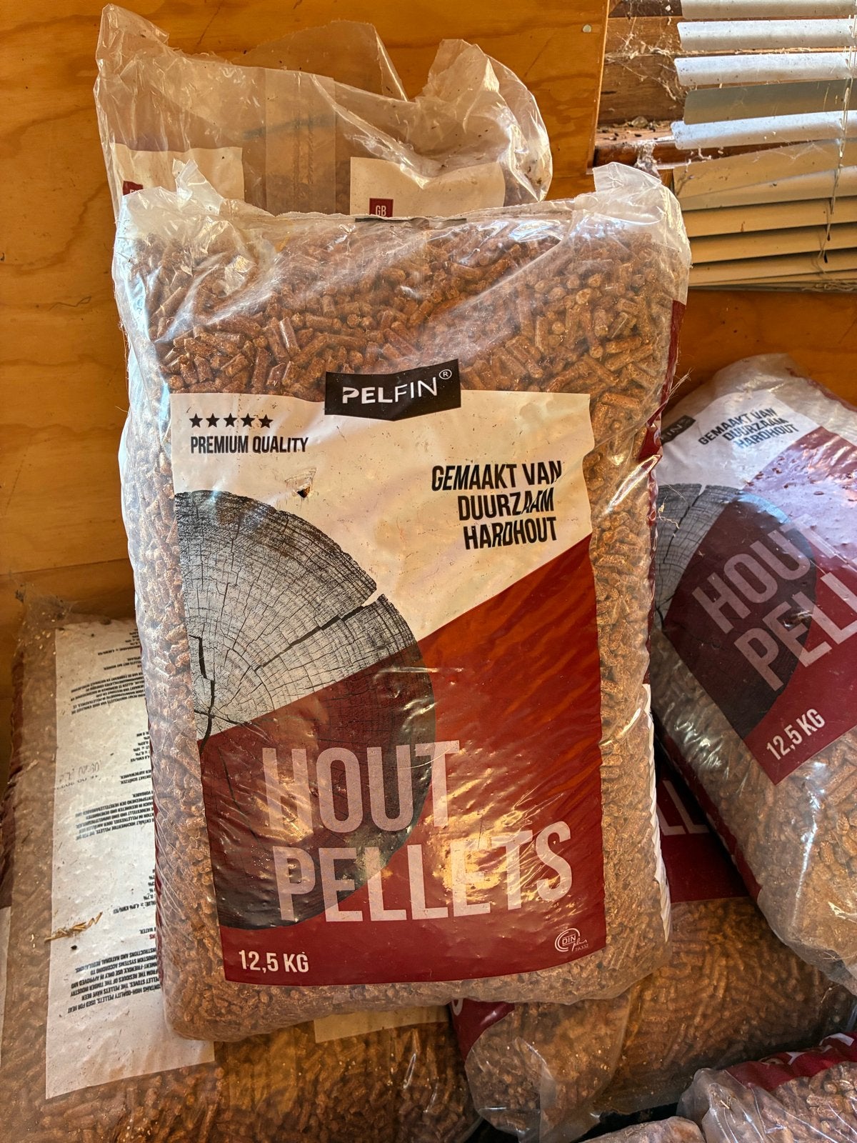 Pelfin Houtpellets - Premium Kwaliteit, Tuin en Terras, Haardhout, 6 m³ of meer, Ophalen, Overige houtsoorten, Blokken