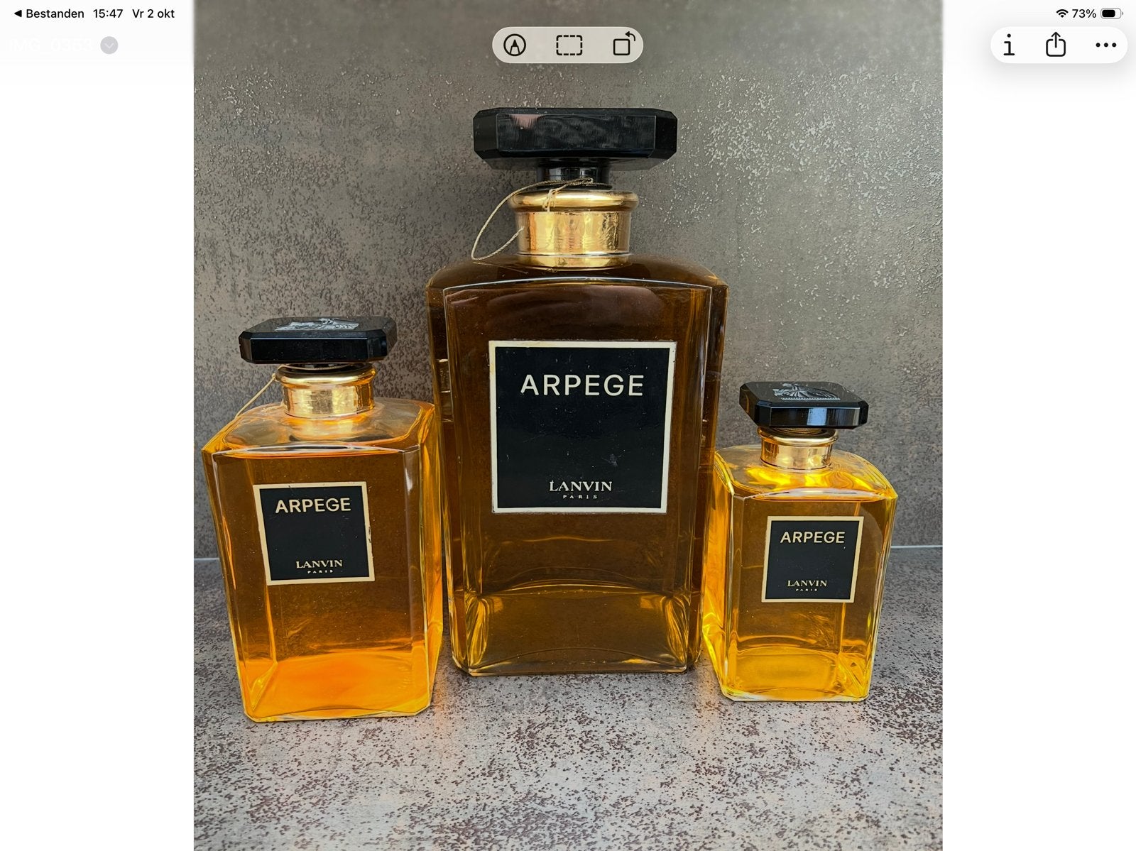 Lanvin Arpege Giant Factice set! Decoratie 29,5 cm hoog!, Verzamelen, Ophalen, Zo goed als nieuw, Parfumfles