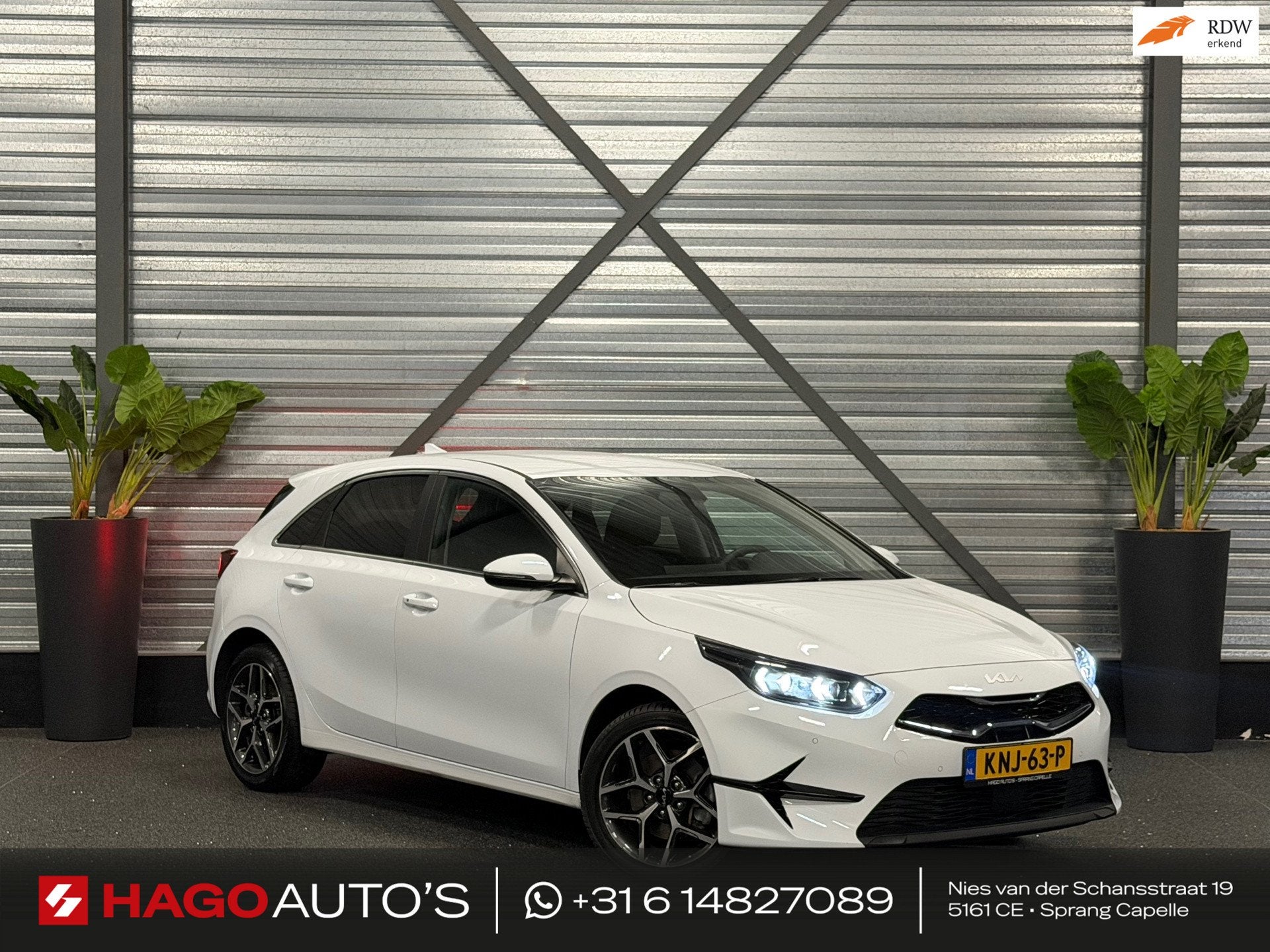 Kia Cee'd 1.5 T-GDi MHEV 140-PK/BTW/AUT/LED/NAVI/PDC/CAMERA/, Stof, Gebruikt, Wit, Origineel Nederlands