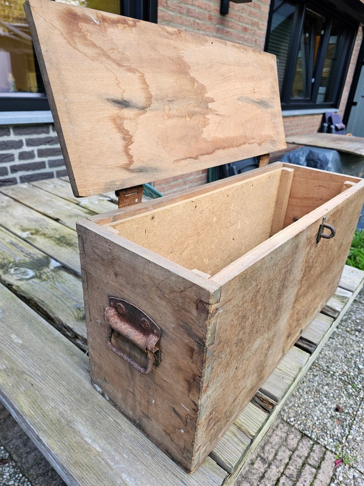 Antieke kist, oude kist, Huis en Inrichting, Ophalen, Gebruikt, 50 tot 100 cm, Minder dan 50 cm