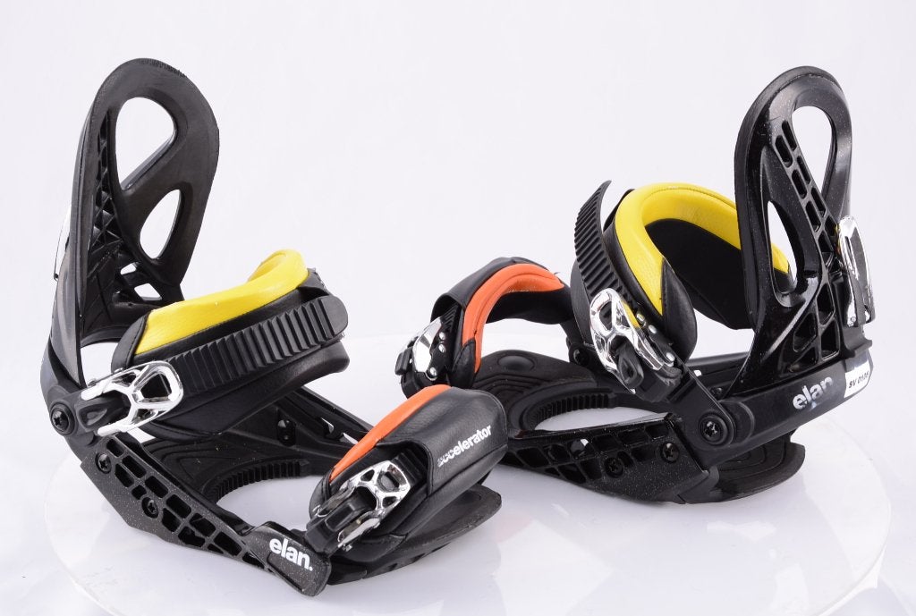 S; M snowboard bindingen ELAN ACCELERATOR BLACK/yellow, Sport en Fitness, Verzenden, Gebruikt, Bindingen