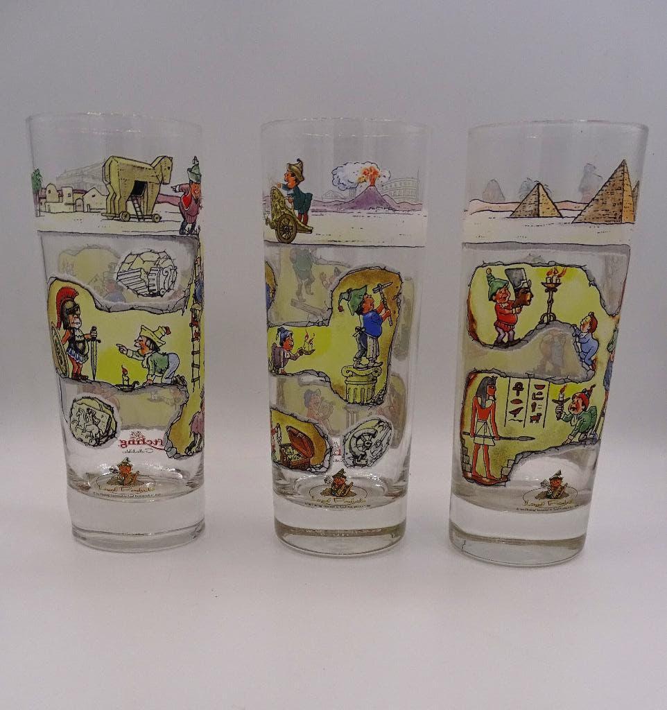 5 verschillende Efteling drinkglazen, Ophalen of Verzenden, Zo goed als nieuw, Gebruiksvoorwerp