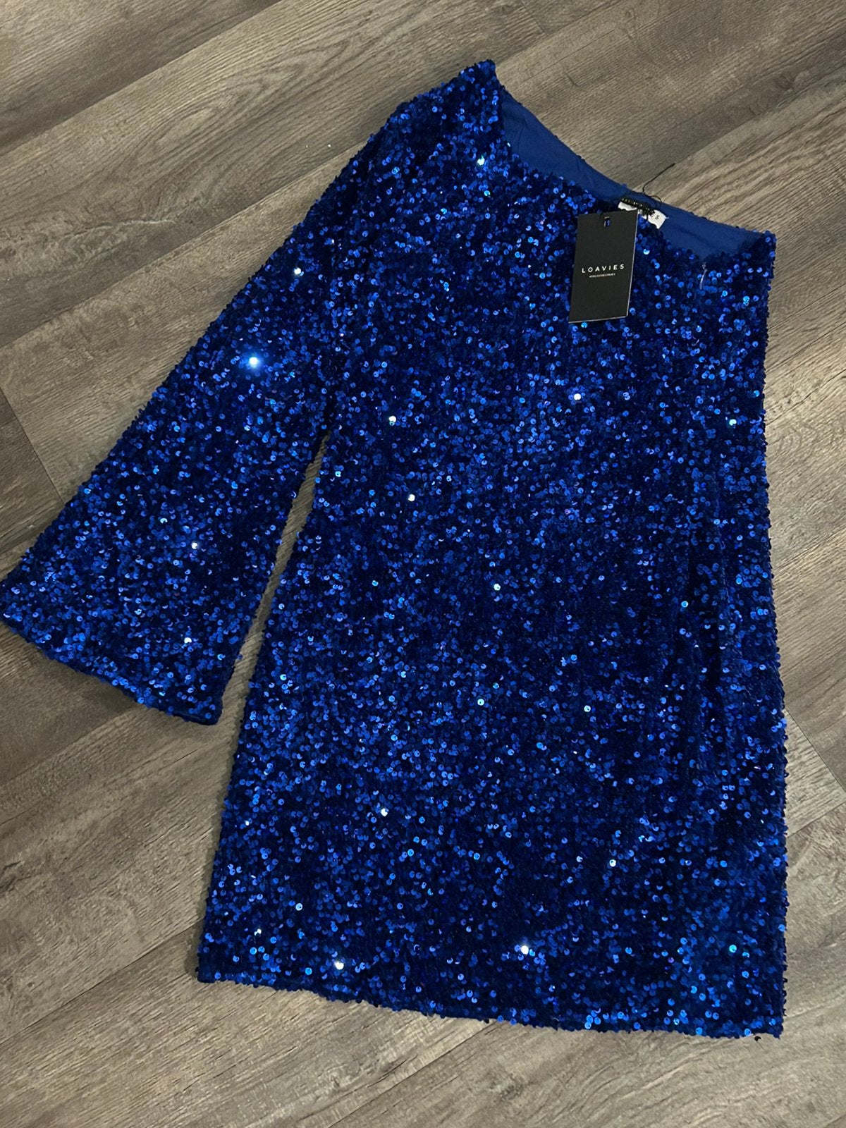 Loavies glitterjurk blauw, maat XL, Blauw, Maat 46/48 (XL) of groter, Nieuw, Ophalen of Verzenden