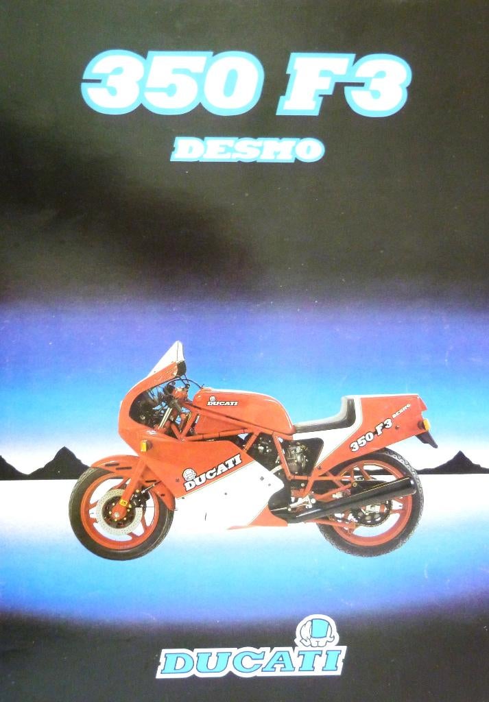 Folder Ducati 350 F3 Desmo 1986, Motoren, Ophalen of Verzenden, Ducati